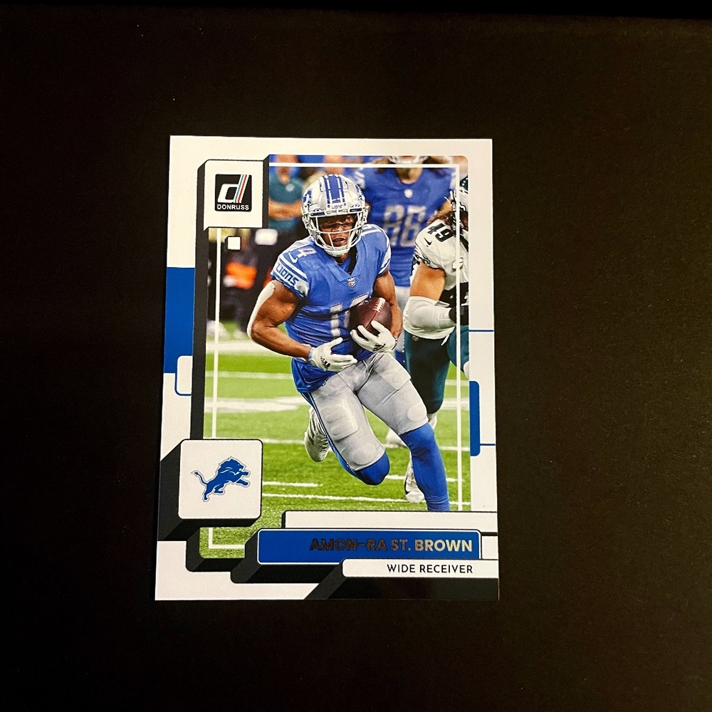 Amon-Ra St. Brown: Detroit Lions, Wide Receiver 2022 Panini Donruss Football #85